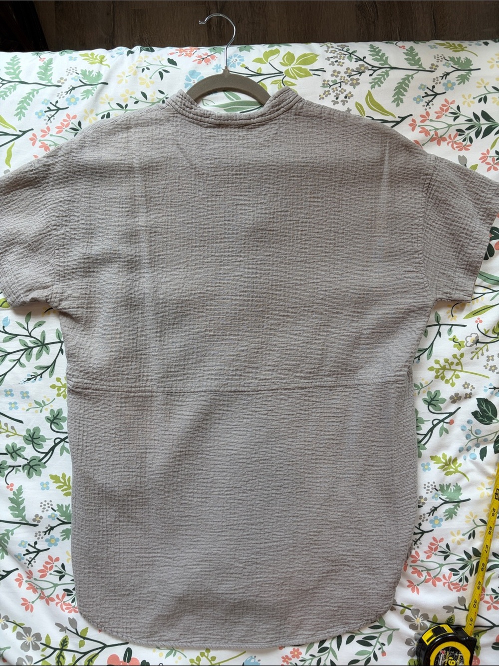 Wilfred Short-Sleeve Buttoned Henley Shirt in grey M - Picture 6 of 6
